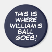 Grappig aangepast bericht Navy Blue Golfbalmarkeri Magneet (Voorkant)