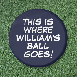 Grappig aangepast bericht Navy Blue Golfbalmarkeri Magneet