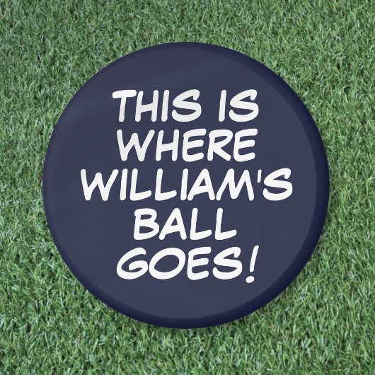 Grappig aangepast bericht Navy Blue Golfbalmarkeri Magneet