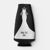 Grappig aangepast bierfleskoeler met trouwjurk flesjeskoeler (Voorkant)