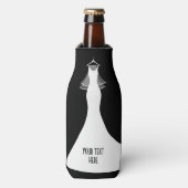 Grappig aangepast bierfleskoeler met trouwjurk flesjeskoeler (Fles Voorkant)
