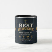 Grappig aangepast cadeau voor beste advocaat mok (Midden)