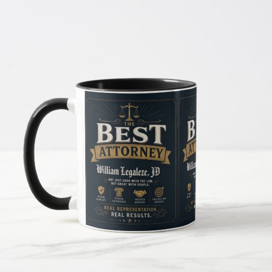 Grappig aangepast cadeau voor beste advocaat mok (Links)