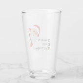 Grappig aangepast elk beroep kerstbier glas (Achterkant)