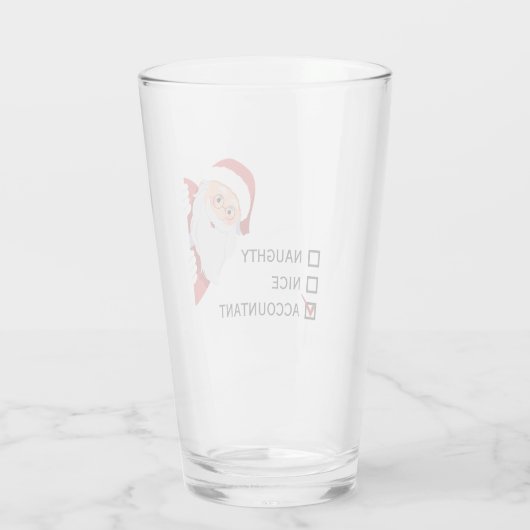 Grappig aangepast elk beroep kerstbier glas (Achterkant)