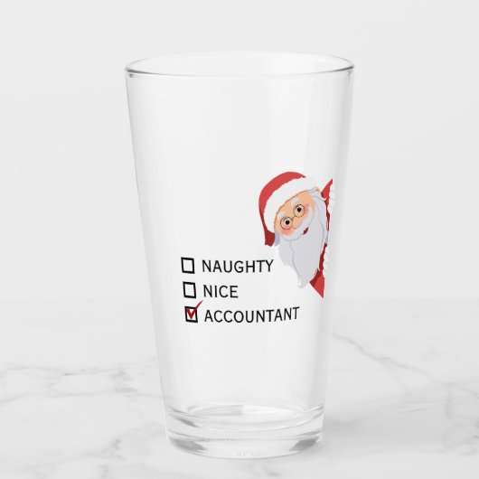 Grappig aangepast elk beroep kerstbier glas (Voorkant)