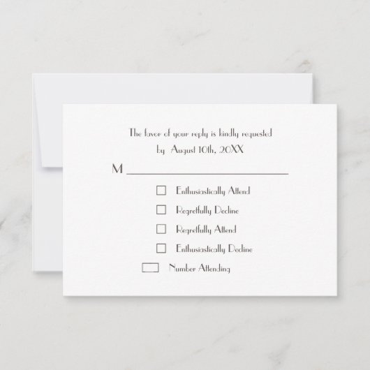 Grappig Aangepast Feest RSVP Antwoord Grappige Uit (Voorkant)