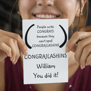 Grappig Aangepast Felicitaties Gefeliciteerd Humor Kaart