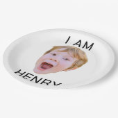 Grappig Aangepast Gezicht Borden Verjaardagsfeest  Papieren Bordje (Gekanteld)