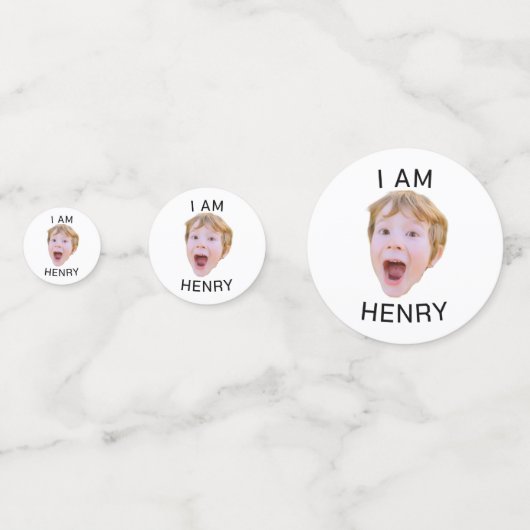 Grappig Aangepast Gezicht Confetti Verjaardagsfees (Achterkanten)