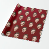 Grappig Aangepast Gezicht Gepersonaliseerde Gift W Cadeaupapier (Uitgerold)