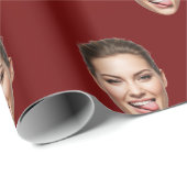 Grappig Aangepast Gezicht Gepersonaliseerde Gift W Cadeaupapier (Rol Hoek)