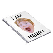 Grappig Aangepast Gezicht Notitieboek Verjaardagsf (Rechterzijde)