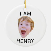 Grappig Aangepast Gezicht Ornament Verjaardagsfees (Achterkant)