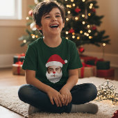 Grappig Aangepast Gezicht Swap Kerstman Kerstmis T-shirt