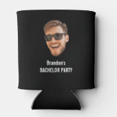 Grappig Aangepast Gezicht Uitgesneden Foto Bachelo Blikjeskoeler (Achterkant)