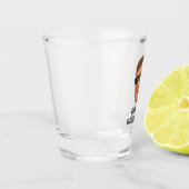 Grappig Aangepast Gezicht Uitgesneden Foto Bachelo Shot Glas (Links)