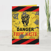 Grappig aangepast "giftig afval" volwassen verjaar kaart (Voorkant)