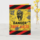 Grappig aangepast "giftig afval" volwassen verjaar kaart (Gele Bloem)