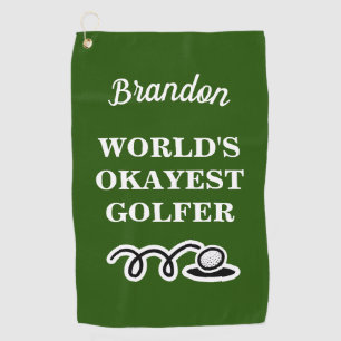 Grappig aangepast golfhanddoek voor de okayest gol