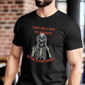 Grappig aangepast Halloween skelet T-shirt