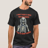 Grappig aangepast Halloween skelet T-shirt (Voorkant)