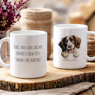 Grappig aangepast hond waarderingsbericht, Hond pa Mok