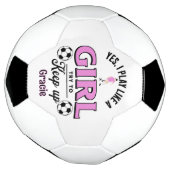 Grappig aangepast 'Ja, ik speel als een meisje' ci Voetbal (Gedraaid)