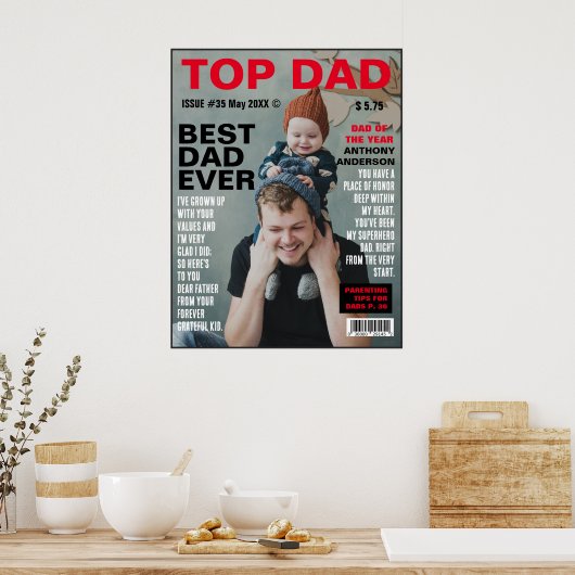 Grappig aangepast magazijn, fotocover poster (Keuken)