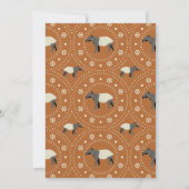 Grappig aangepast Maleisisch Tapir verjaardagsfees Kaart (Achterkant)