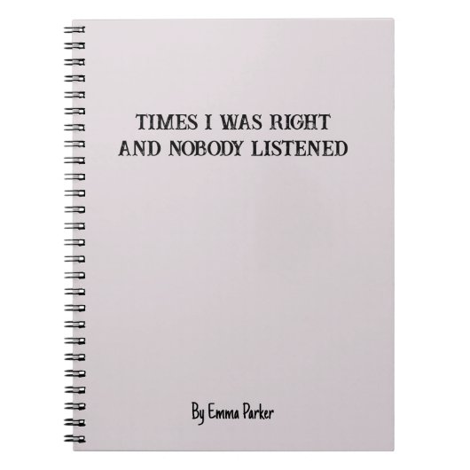 Grappig Aangepast Notitieboek voor Collega / Stude (Voorkant)