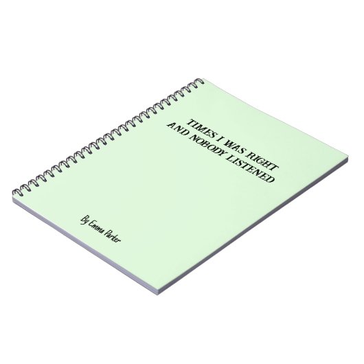 Grappig Aangepast Notitieboek voor Collega / Stude (Linkerzijde)