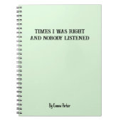 Grappig Aangepast Notitieboek voor Collega / Stude (Voorkant)