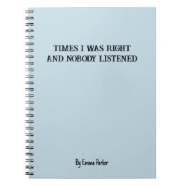 Grappig Aangepast Notitieboek voor Collega / Stude