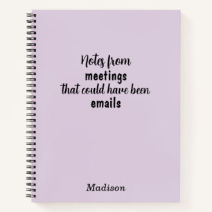 Grappig Aangepast Notitieboek voor Kantoor Meeting