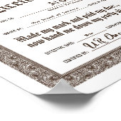 Grappig aangepast pensioencertificaat, digitaal be poster (Hoek)