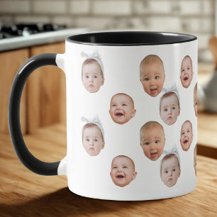 Grappig Aangepaste Baby Gezicht Foto Gezicht 3 Fot Mok