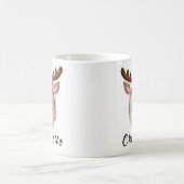 Grappig Aangepaste Baby Gezicht Foto Kerstrendier Koffiemok (Center)