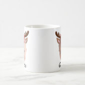 Grappig Aangepaste Baby Gezicht Foto Kerstrendier Koffiemok (Center)