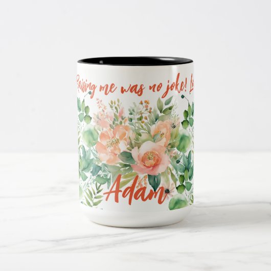 Grappig Aangepaste Bloemen Mam Mok Gift (Center)