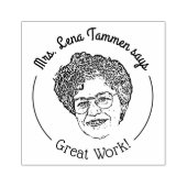 Grappig aangepaste foto leraar klaslokaal geweldig rubberstempel (Afrduk)