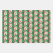 Grappig Aangepaste Gezicht Foto Baby Mama Pap Gift Inpakpapier Vel (Voorkant 3)