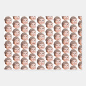 Grappig Aangepaste Gezicht Foto Baby Mama Pap Gift Inpakpapier Vel (Voorkant)