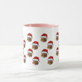 Grappig Aangepaste Gezicht Foto Santa Cat Pet Chri Mok (Midden)