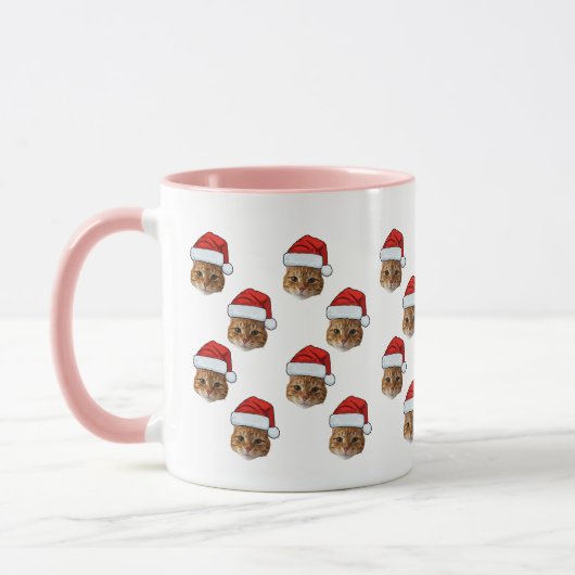Grappig Aangepaste Gezicht Foto Santa Cat Pet Chri Mok (Links)