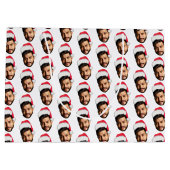 Grappig Aangepaste Gezicht Foto Santa Head Kerstmi Groot Cadeauzakje (Achterkant)