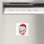 Grappig Aangepaste Gezicht Foto Santa Head Kerstmi Magneet (Insitu (Vaatwasser))