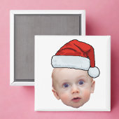 Grappig Aangepaste Gezicht Foto Santa Head Kerstmi Magneet