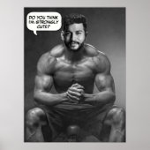 Grappig aangepaste gezicht in hole body builder fo poster (Voorkant)