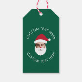 Grappig Aangepaste Gezicht Swap Kerstman Kerstteks Cadeaulabel (Voorkant)